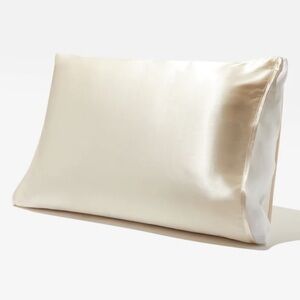 Silked Golden Tan Satin Pillow Sleeve New with Tag